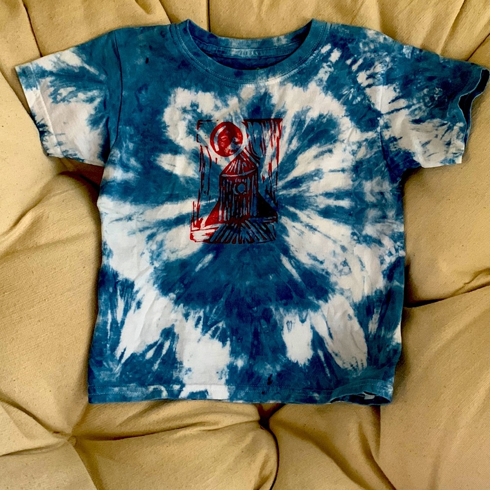 Earthduds hand crafted indigo tye-dye and hand stamped